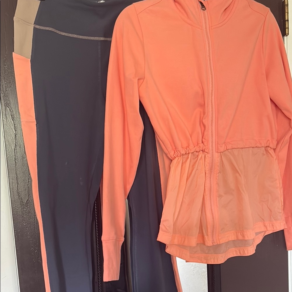 Avia Coral and Navy Activewear Set